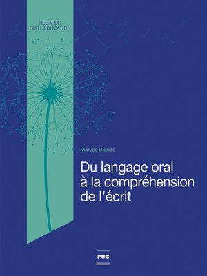 cover image of Du langage oral à la compréhension de l'écrit